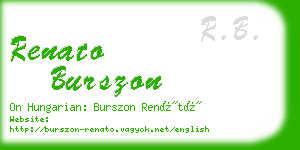 renato burszon business card